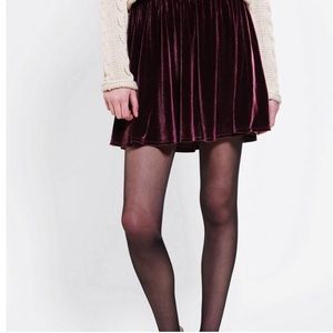 Urban Outfitters velvet stretch skirt